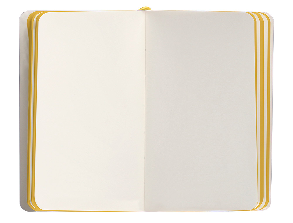 CADERNO COM ELASTICO ANTARTIK NOTES CAPA MOLE A6 LISO ROXO E AMARELO 100 FOLHAS 80 GR FSC