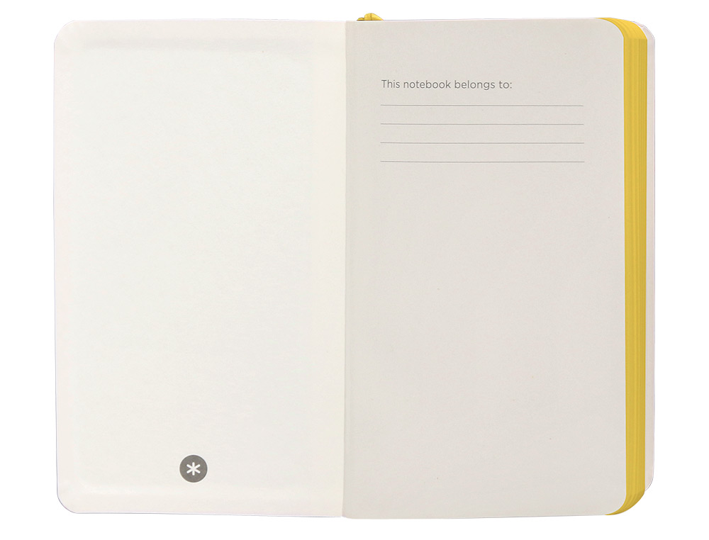 CADERNO COM ELASTICO ANTARTIK NOTES CAPA MOLE A6 LISO ROXO E AMARELO 100 FOLHAS 80 GR FSC