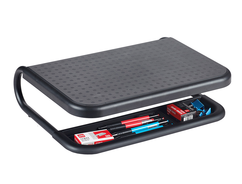 SUPORTE Q-CONNECT PARA PORTATIL E MONITOR DE PC COM BANDEJA ORGANIZADORA COR PRETO