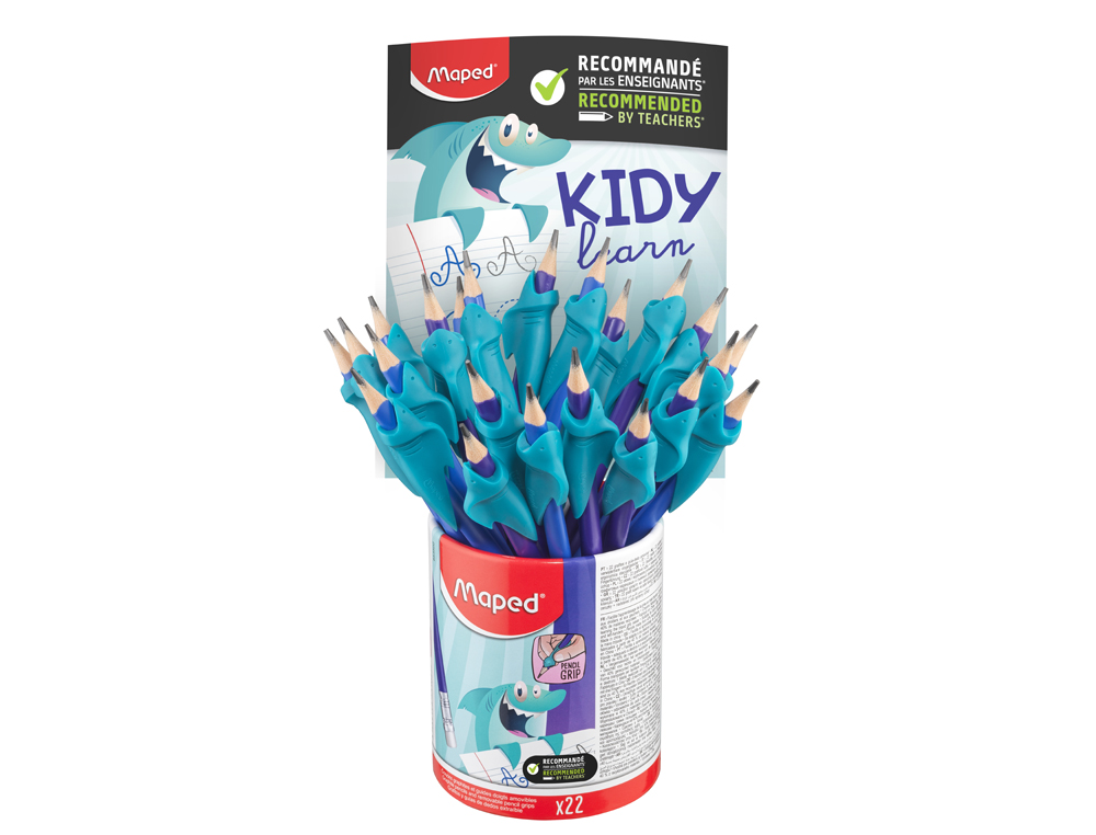LAPIS DE GRAFITE MAPED HB COM BORRACHA + ADAPTADOR ERGONOMICO COPO DE 22 UNIDADES