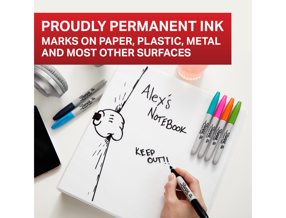 MARCADOR SHARPIE PERMANENTE PONTA 0,9 MM PACK REGRESSO AS AULAS BLISTER DE 18 UNIDADES CORES SORTIDAS