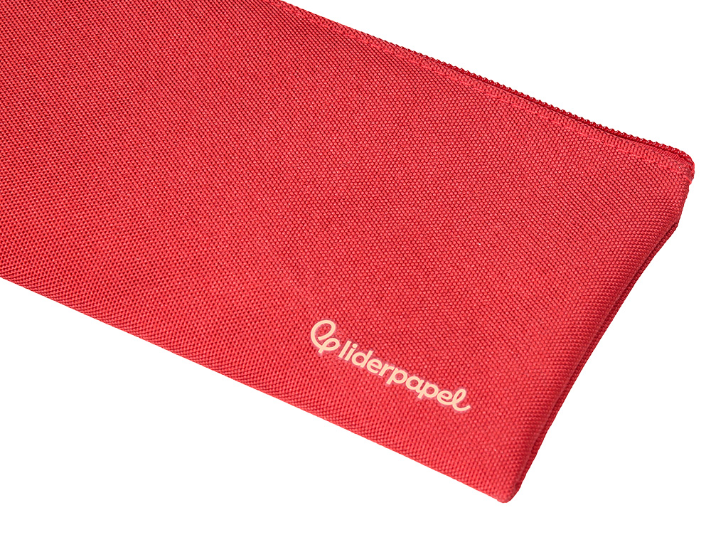 ESTOJO ESCOLAR LIDERPAPEL PLANO LARGO UM FECHO 200X100 MM VERMELHO