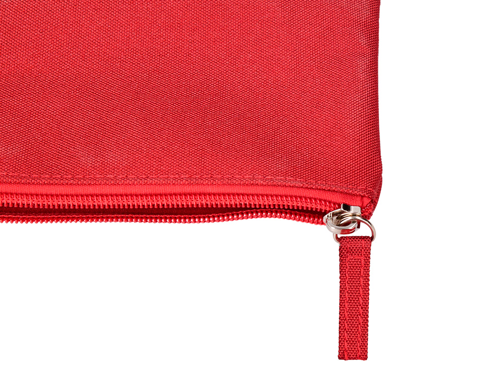 ESTOJO ESCOLAR LIDERPAPEL PLANO LARGO UM FECHO 200X100 MM VERMELHO