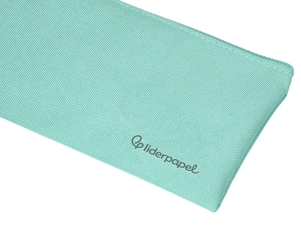 ESTOJO ESCOLAR LIDERPAPEL PLANO LARGO UM FECHO 200X100 MM VERDE