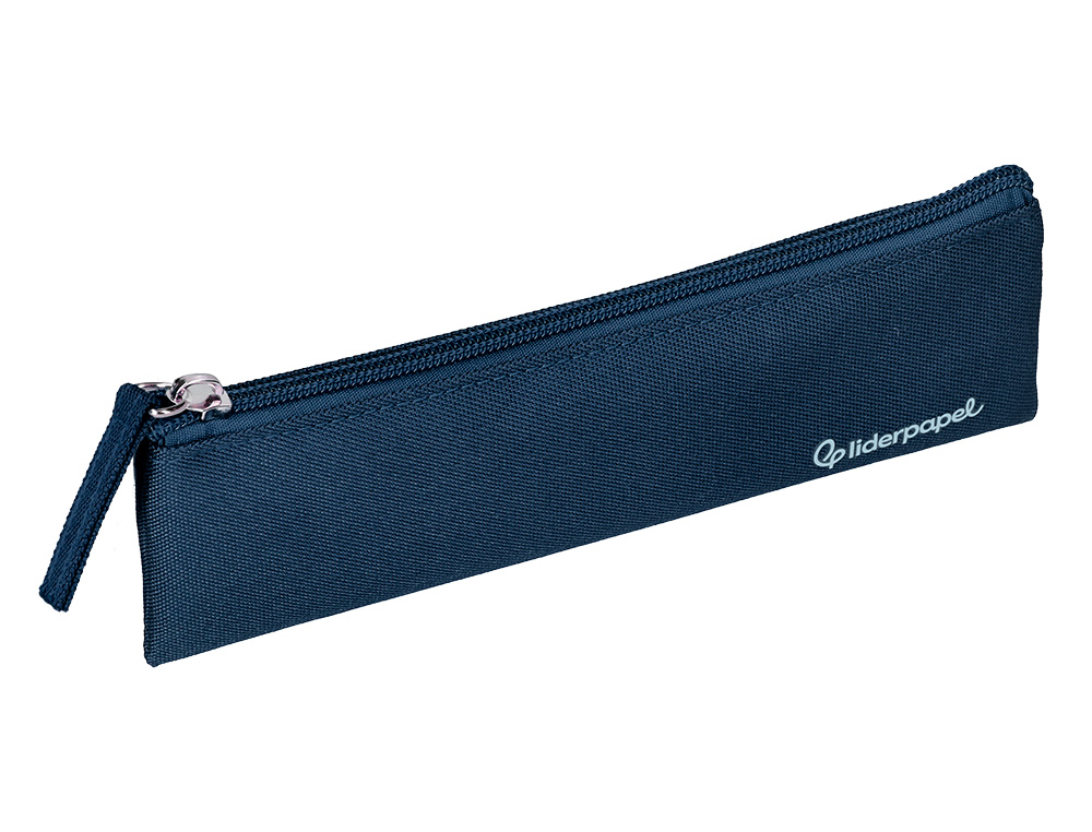 ESTOJO ESCOLAR LIDERPAPEL PLANO ESTREITO UM FECHO 200X60 MM AZUL MARINHO