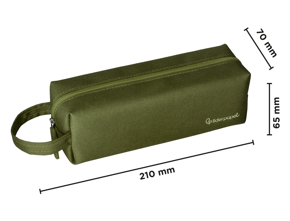 ESTOJO ESCOLAR LIDERPAPEL RETANGULAR COM ASA 210X70 MM CREME