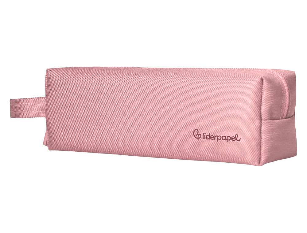 ESTOJO ESCOLAR LIDERPAPEL CLASSIC RETANGULAR COM ASA 210X70 MM ROSA