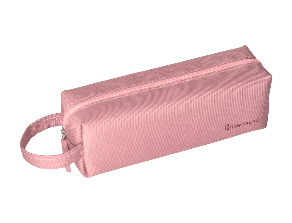 ESTOJO ESCOLAR LIDERPAPEL CLASSIC RETANGULAR COM ASA 210X70 MM ROSA