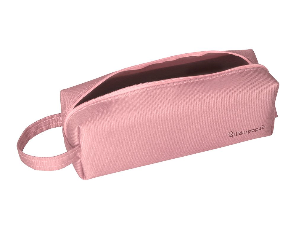 ESTOJO ESCOLAR LIDERPAPEL CLASSIC RETANGULAR COM ASA 210X70 MM ROSA