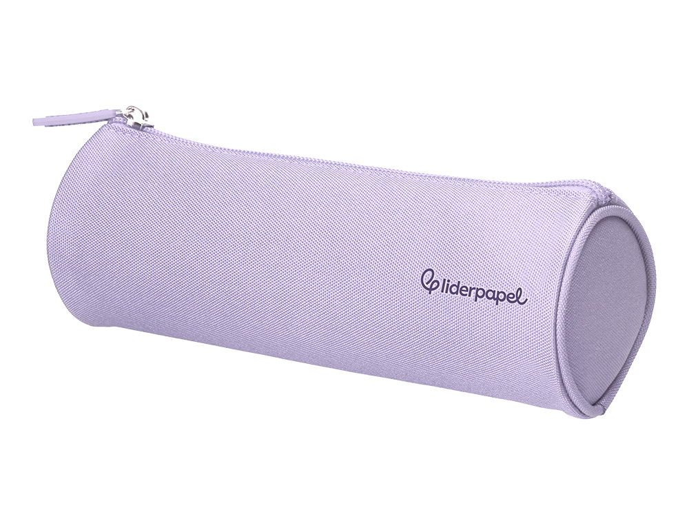ESTOJO ESCOLAR LIDERPAPEL CILINDRICO LARGO 210X70 MM LILAS