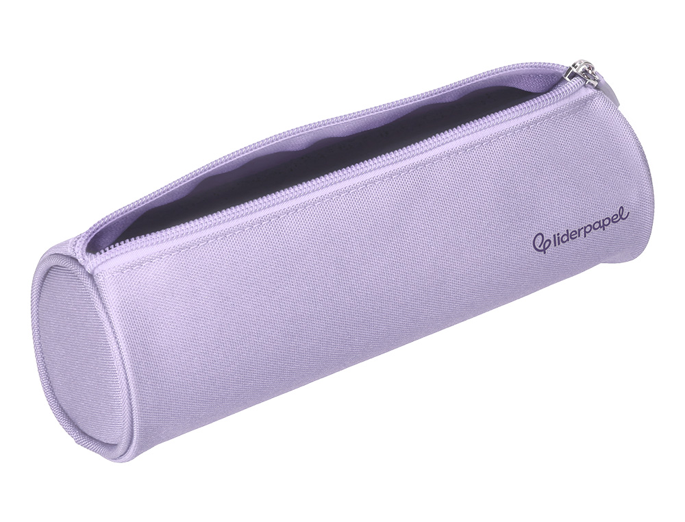 ESTOJO ESCOLAR LIDERPAPEL CILINDRICO LARGO 210X70 MM LILAS