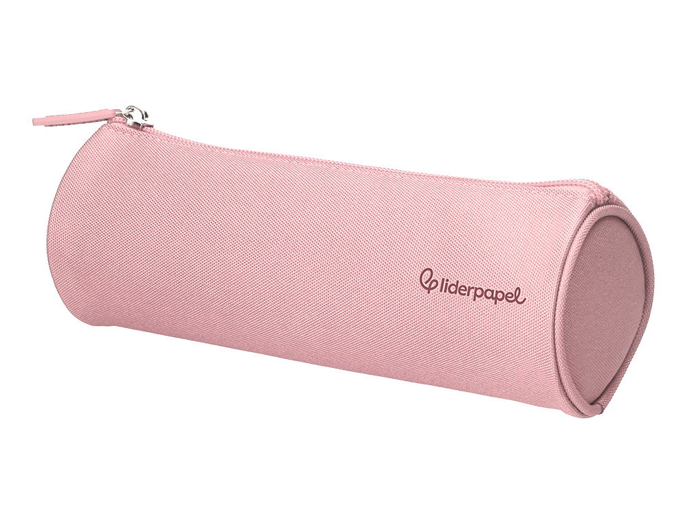 ESTOJO ESCOLAR LIDERPAPEL CILINDRICO LARGO 210X70 MM ROSA