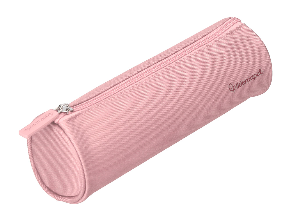 ESTOJO ESCOLAR LIDERPAPEL CILINDRICO LARGO 210X70 MM ROSA