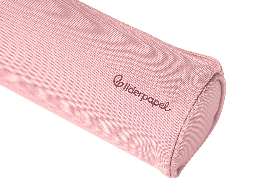 ESTOJO ESCOLAR LIDERPAPEL CILINDRICO LARGO 210X70 MM ROSA