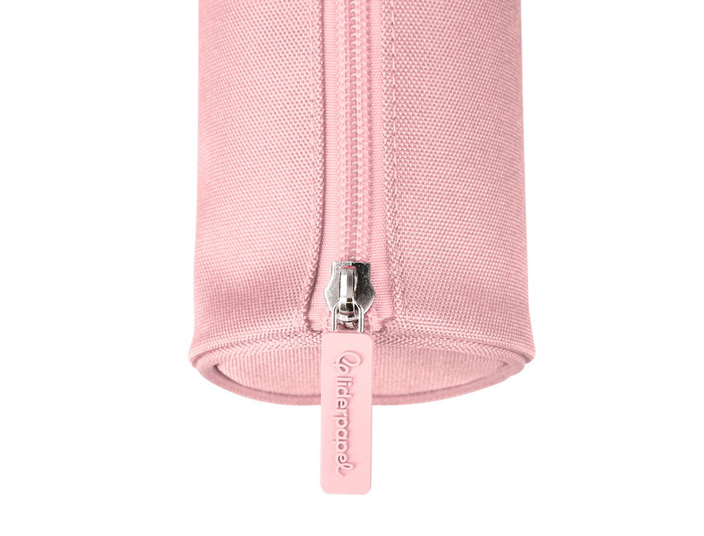 ESTOJO ESCOLAR LIDERPAPEL CILINDRICO LARGO 210X70 MM ROSA