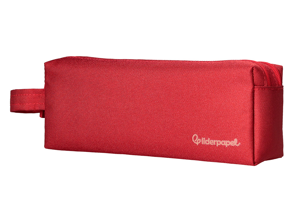 ESTOJO ESCOLAR LIDERPAPEL RETANGULAR COM ASA 2 FECHOS 210X80 MM VERMELHO