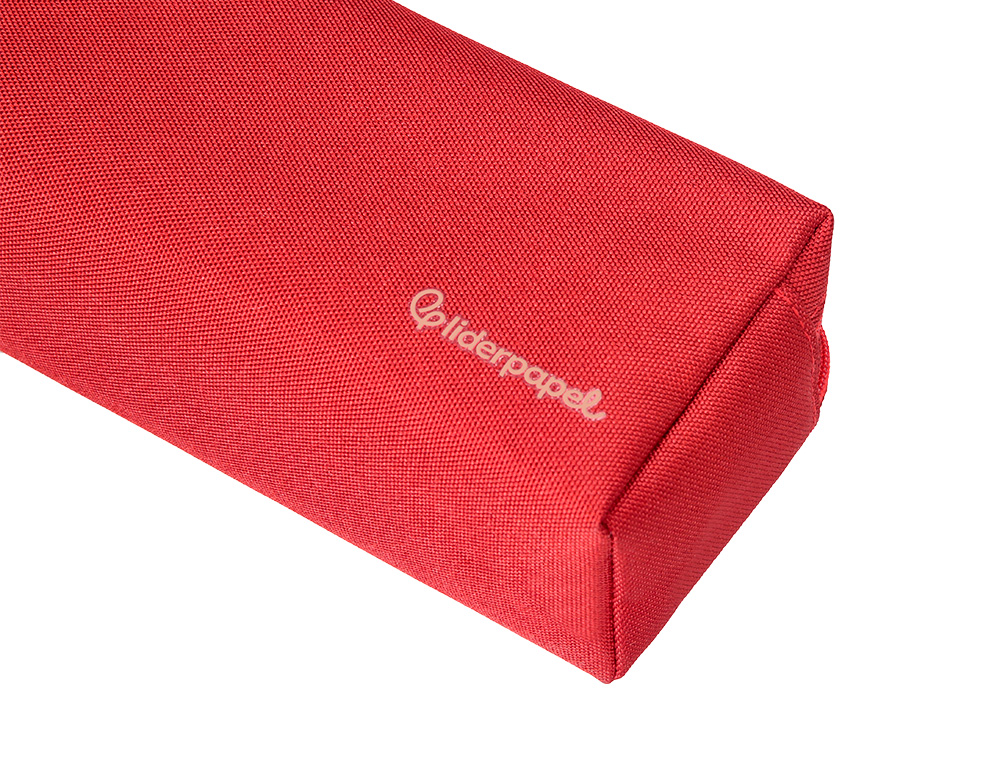 ESTOJO ESCOLAR LIDERPAPEL RETANGULAR COM ASA 2 FECHOS 210X80 MM VERMELHO