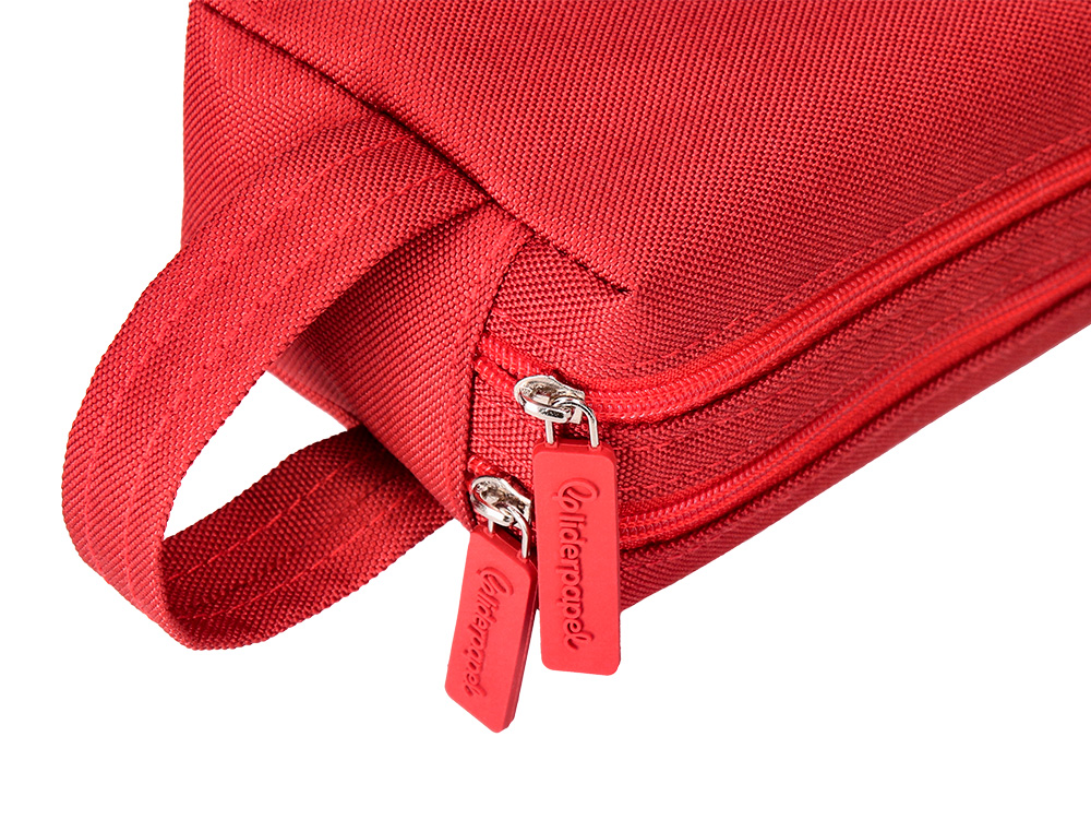 ESTOJO ESCOLAR LIDERPAPEL RETANGULAR COM ASA 2 FECHOS 210X80 MM VERMELHO