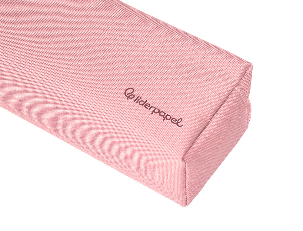 ESTOJO ESCOLAR LIDERPAPEL CLASSIC RETANGULAR COM ASA 2 FECHOS 210X80 MM ROSA