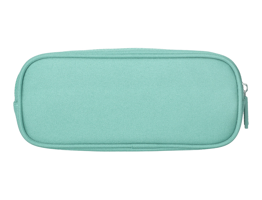 ESTOJO ESCOLAR LIDERPAPEL OVALADO 2 FECHOS COM BOLSO FRONTAL 210X90 MM VERDE MACA