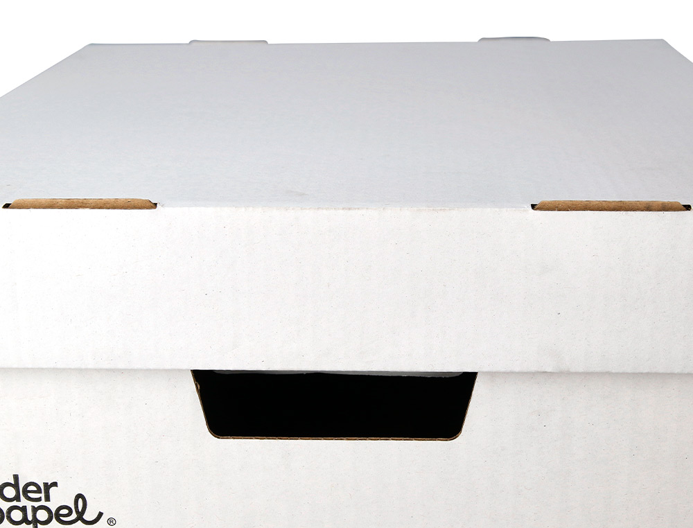 CAIXA PARA ARQUIVO DEFINITIVO LIDERPAPEL CARTAO 100% RECICLADO AUTOMATICA PARA 4 CAIXAS ARQUIVO DEF. FOLIO 430X383X265MM