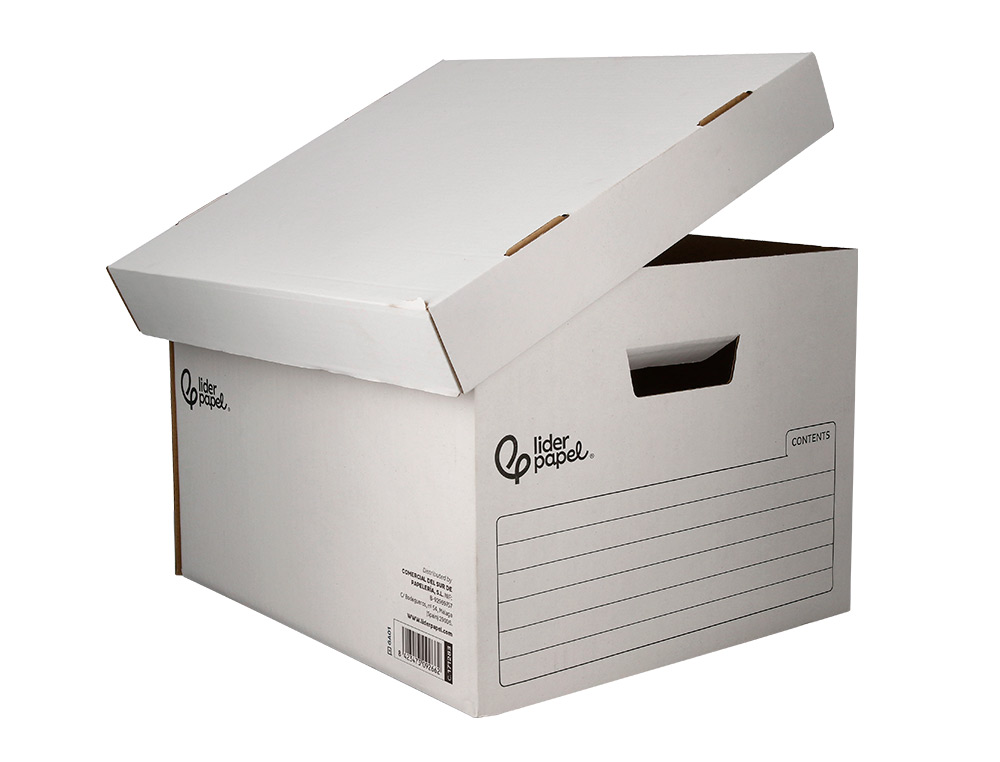 CAIXA PARA ARQUIVO DEFINITIVO LIDERPAPEL CARTAO 100% RECICLADO AUTOMATICA PARA 4 CAIXAS ARQUIVO DEF. FOLIO 430X383X265MM