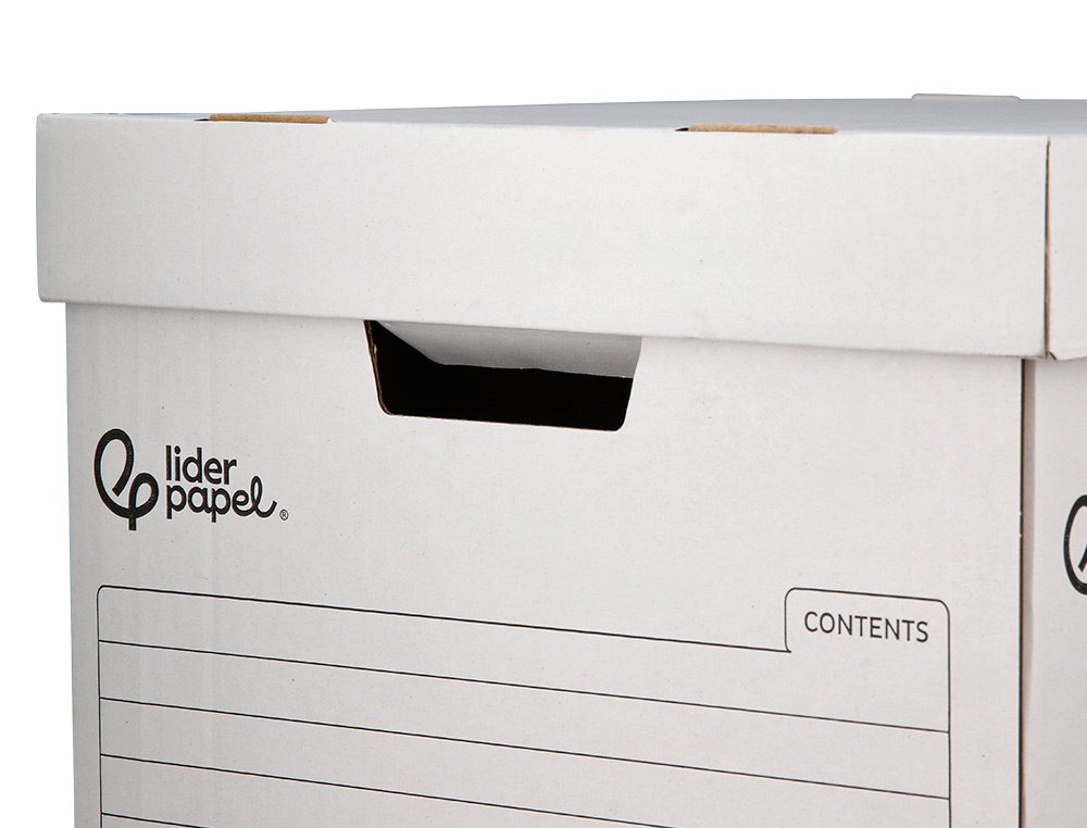 CAIXA PARA ARQUIVO DEFINITIVO LIDERPAPEL CARTAO 100% RECICLADO AUTOMATICA PARA 4 CAIXAS ARQUIVO DEF. FOLIO 430X383X265MM