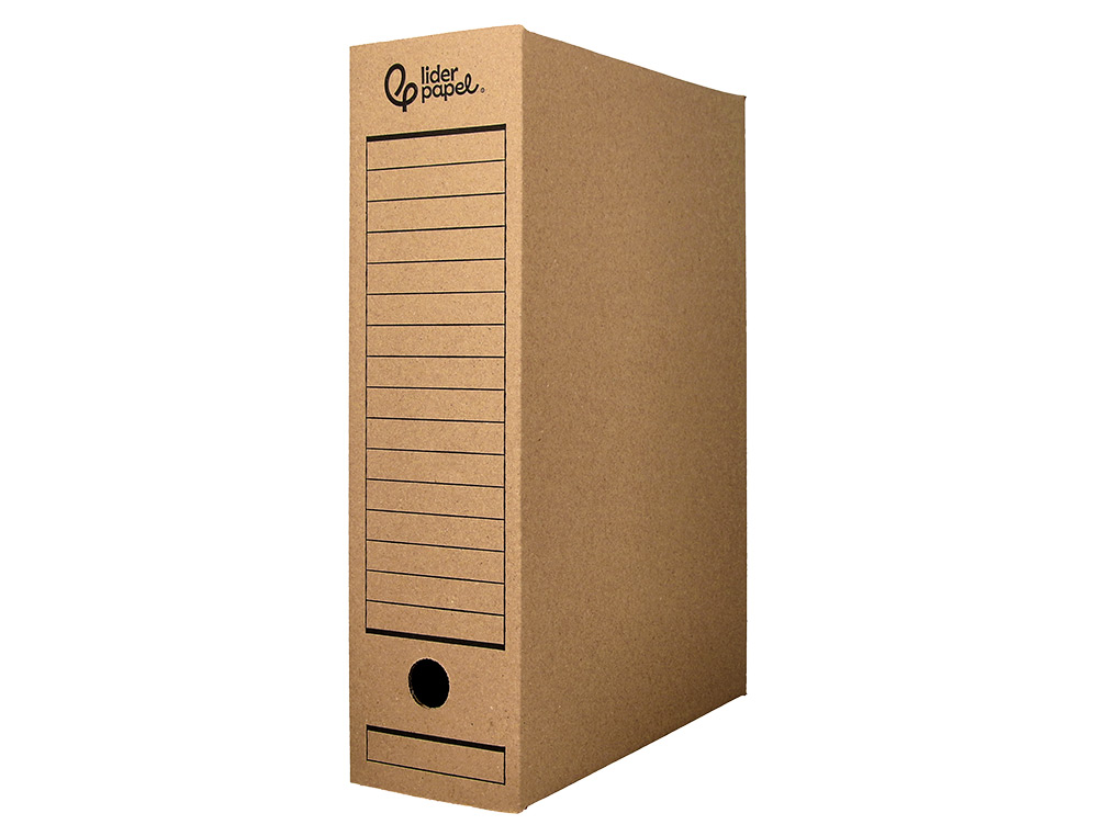 CAIXA PARA ARQUIVO MORTO LIDERPAPEL FOLIO CARTAO RECICLADO 325 GR LOMBADA 100 MM KRAFT 365X100X251 MM