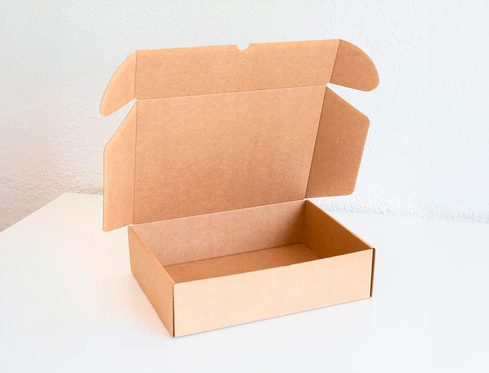 CAIXA AUTO MONTAGEM Q-CONNECT PARA E-COMMERCE E PRESENTES CARTAO RECICLADO CANAL SIMPLES 3 MM KRAFT 330X250X100 MM