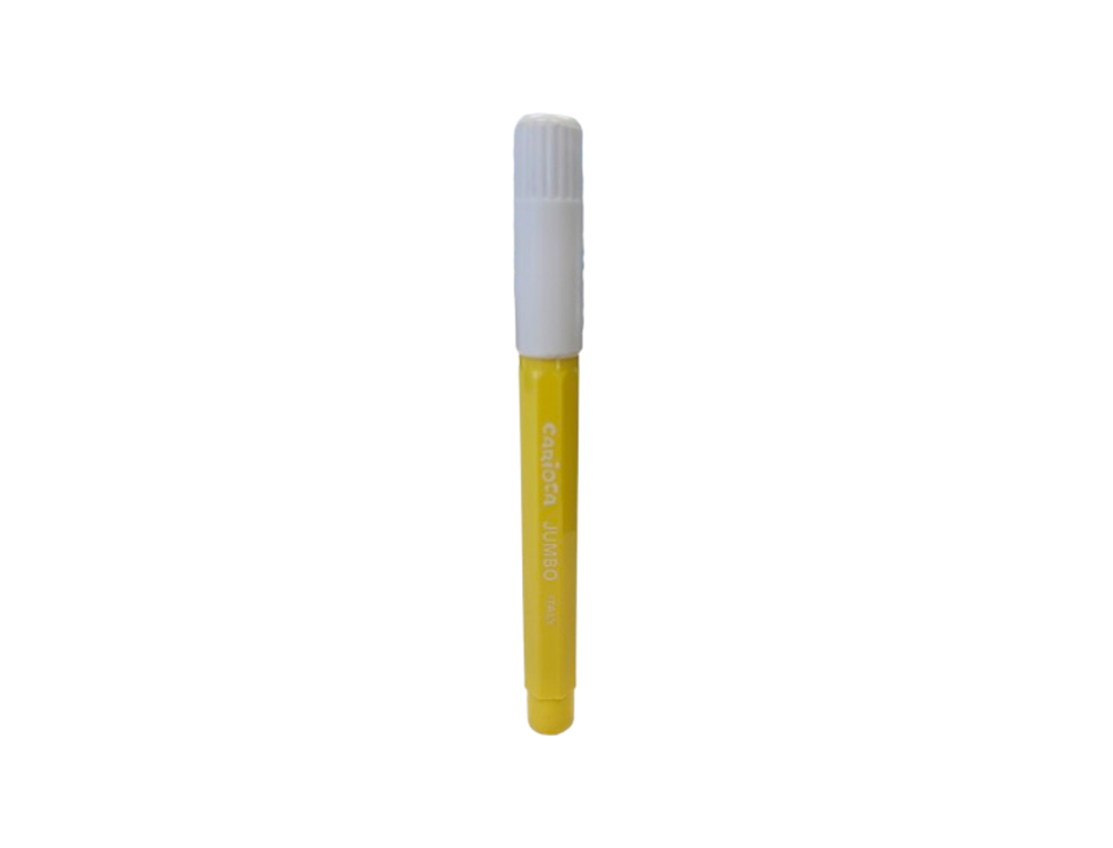 MARCADOR CARIOCA JUMBO PONTA GROSSA 6 MM LAVAVEL COR AMARELO