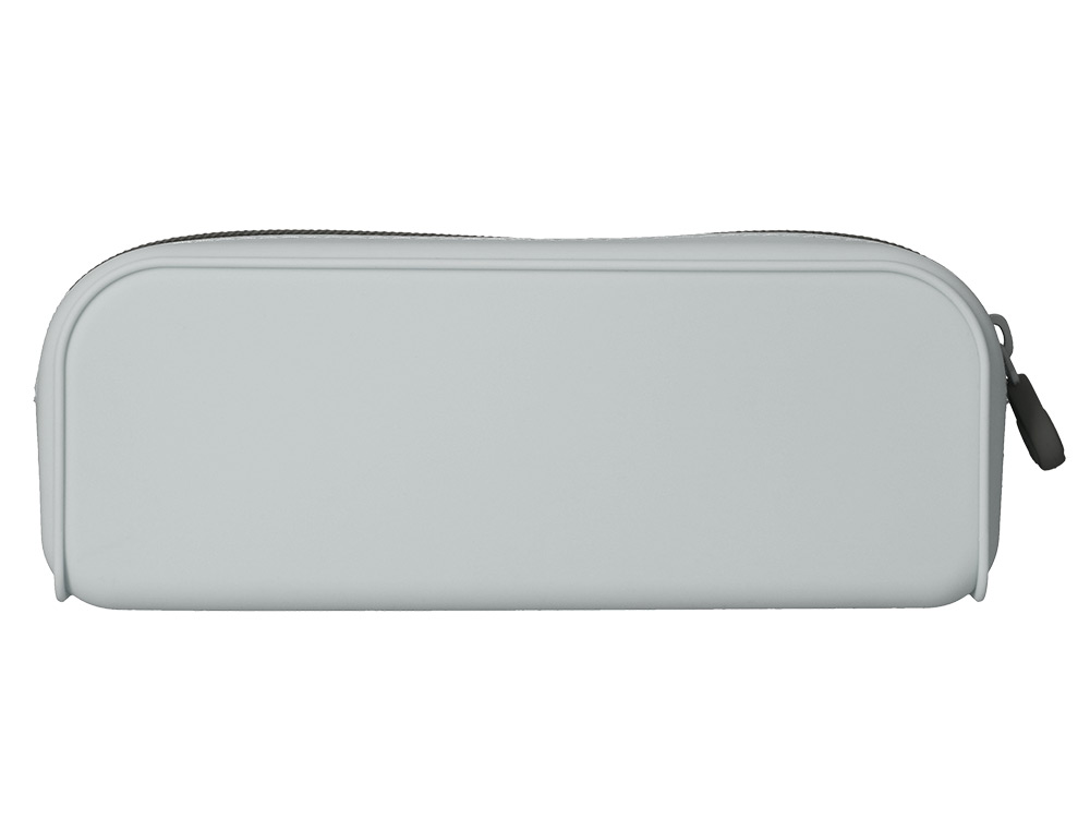 ESTOJO ESCOLAR ANTARTIK PRISMA SILICONE SOFT RETANGULAR 185X50X75 MM CINZA