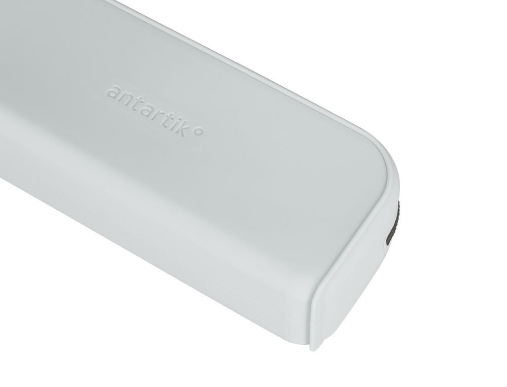 ESTOJO ESCOLAR ANTARTIK PRISMA SILICONE SOFT RETANGULAR 185X50X75 MM CINZA