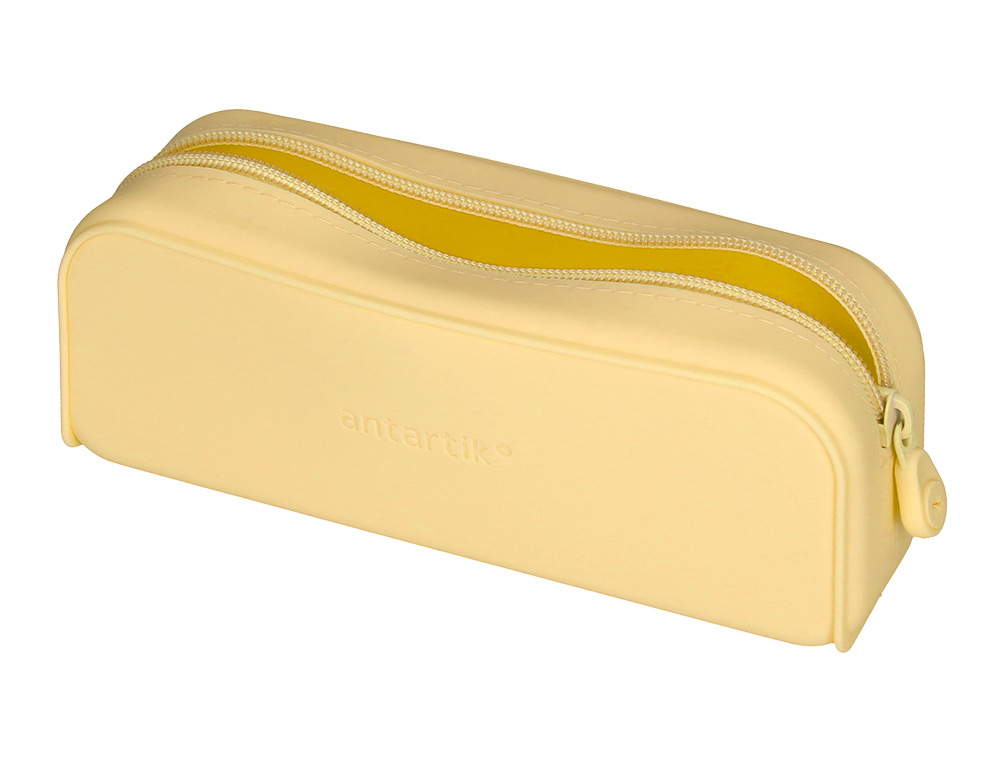 ESTOJO ESCOLAR ANTARTIK PRISMA SILICONE SOFT RETANGULAR 185X50X75 MM EXPOSITOR DE 8 UNIDADES CORES PASTEL