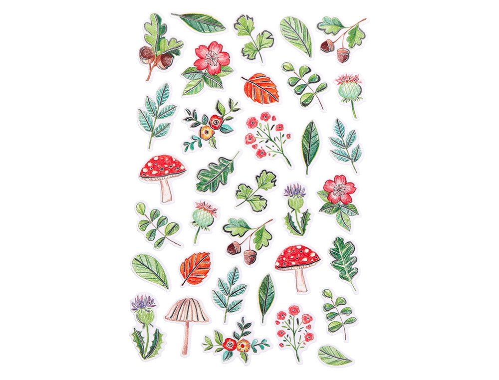 AUTOCOLANTES IMAGINOVO FLORES VINTAGE DE PAPEL 190X100 MM EM BLISTER