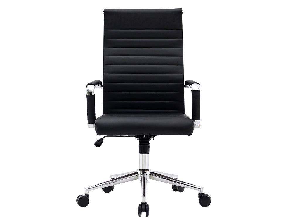 CADEIRA DE ESCRITORIO Q-CONNECT BOSA IMITACAO DE PELE BASE METALICA ALT MAX 1130 LARG 550 PROF 630 MM RODAS PREMIUM COR