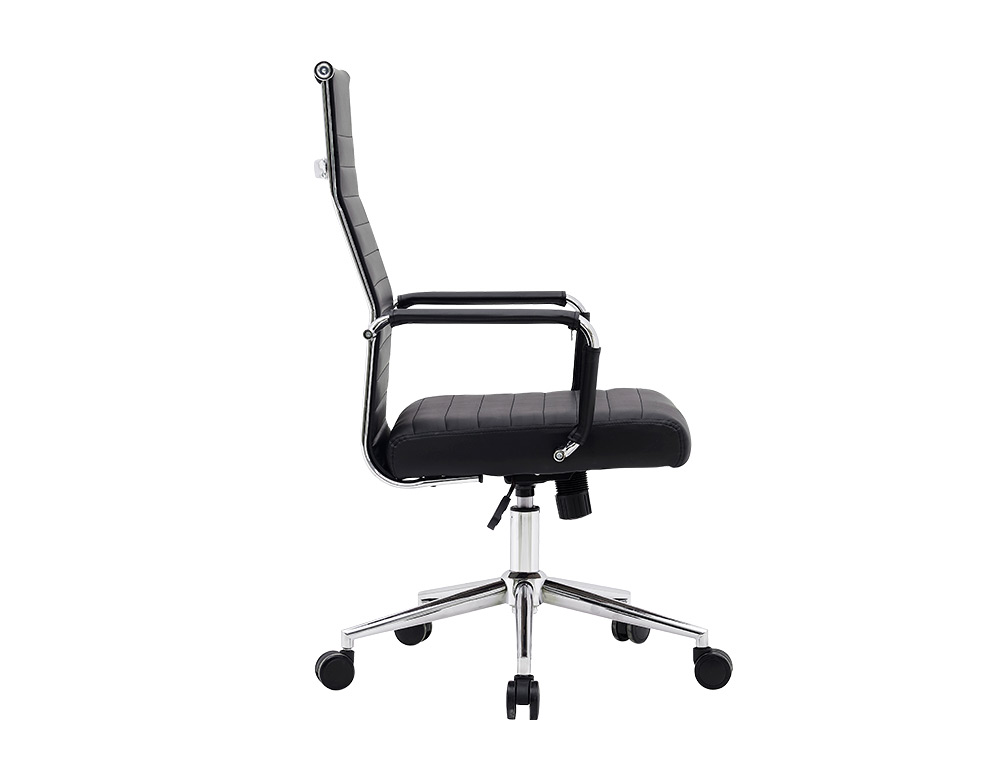 CADEIRA DE ESCRITORIO Q-CONNECT BOSA IMITACAO DE PELE BASE METALICA ALT MAX 1130 LARG 550 PROF 630 MM RODAS PREMIUM COR