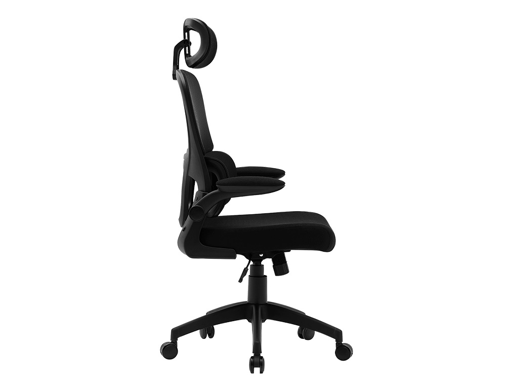 CADEIRA DE DIRECAO Q-CONNECT SORRENTO TECIDO BASE METALICA ALT MAX 1320 LAR 650 PROF 600 MM RODAS PREMIUM PRETO
