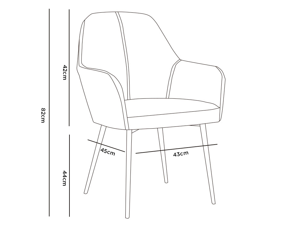 CADEIRA CONFIDENTE Q-CONNECT SIEMIONE BASE METALICA ALT MAX 820 LARG 570 PROF 580 CASTANHO AREIA