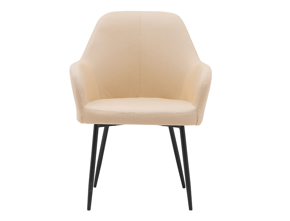 CADEIRA CONFIDENTE Q-CONNECT SIEMIONE BASE METALICA ALT MAX 820 LARG 570 PROF 580 CASTANHO AREIA