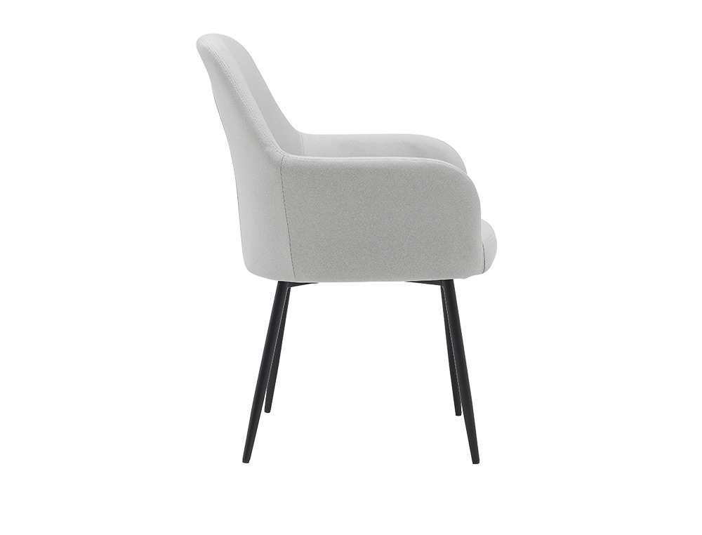 CADEIRA CONFIDENTE Q-CONNECT SIEMIONE BASE METALICA ALT MAX 820 LARG 570 PROF 580 CINZA CLARO