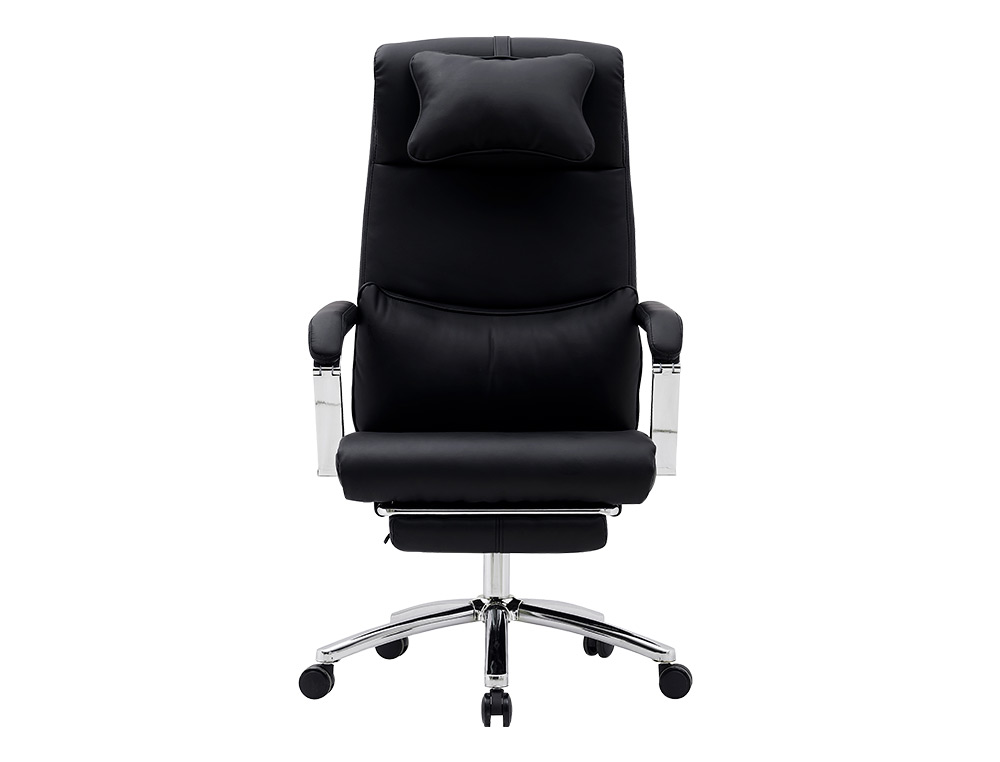 CADEIRA Q-CONNECT DIRECAO RAVENNA IMITACAO DE PELE BASE METALICA ALT MAX 1300 LARG 670 PROF 730 MM RODAS PREMIUM COR PRE