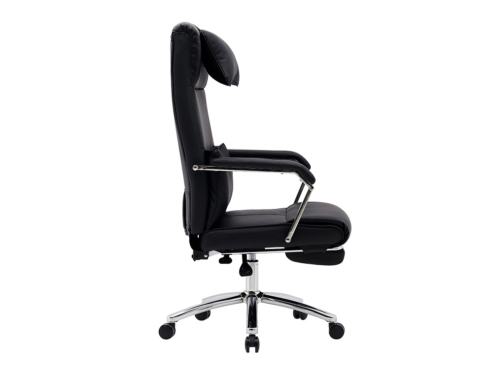 CADEIRA Q-CONNECT DIRECAO RAVENNA IMITACAO DE PELE BASE METALICA ALT MAX 1300 LARG 670 PROF 730 MM RODAS PREMIUM COR PRE
