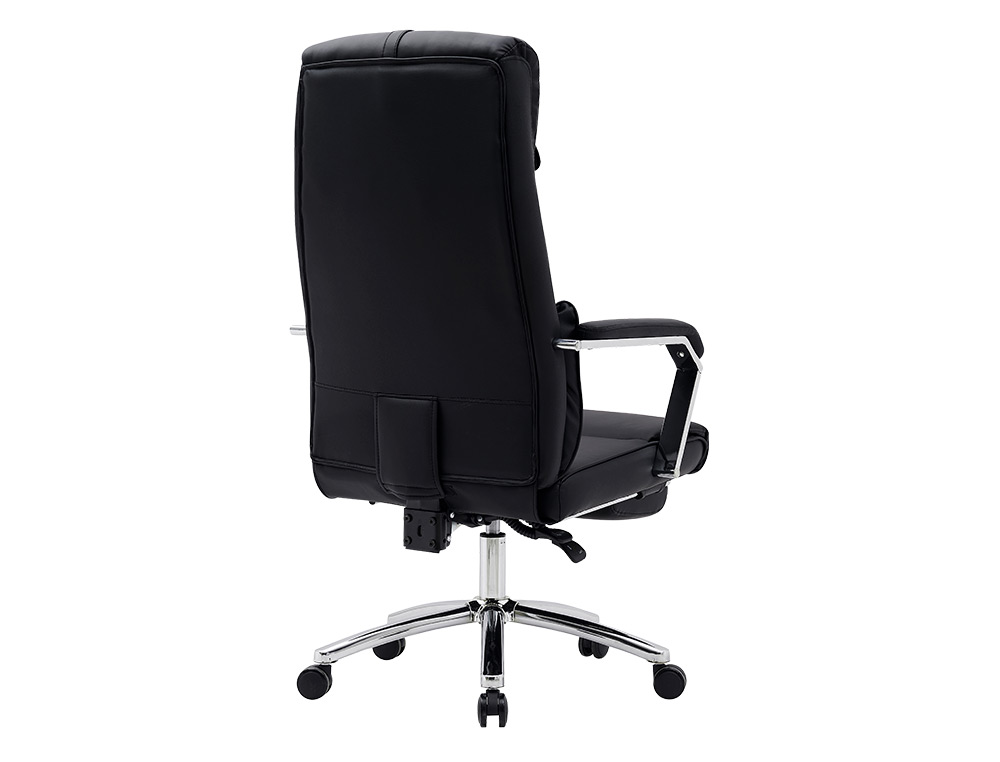 CADEIRA Q-CONNECT DIRECAO RAVENNA IMITACAO DE PELE BASE METALICA ALT MAX 1300 LARG 670 PROF 730 MM RODAS PREMIUM COR PRE
