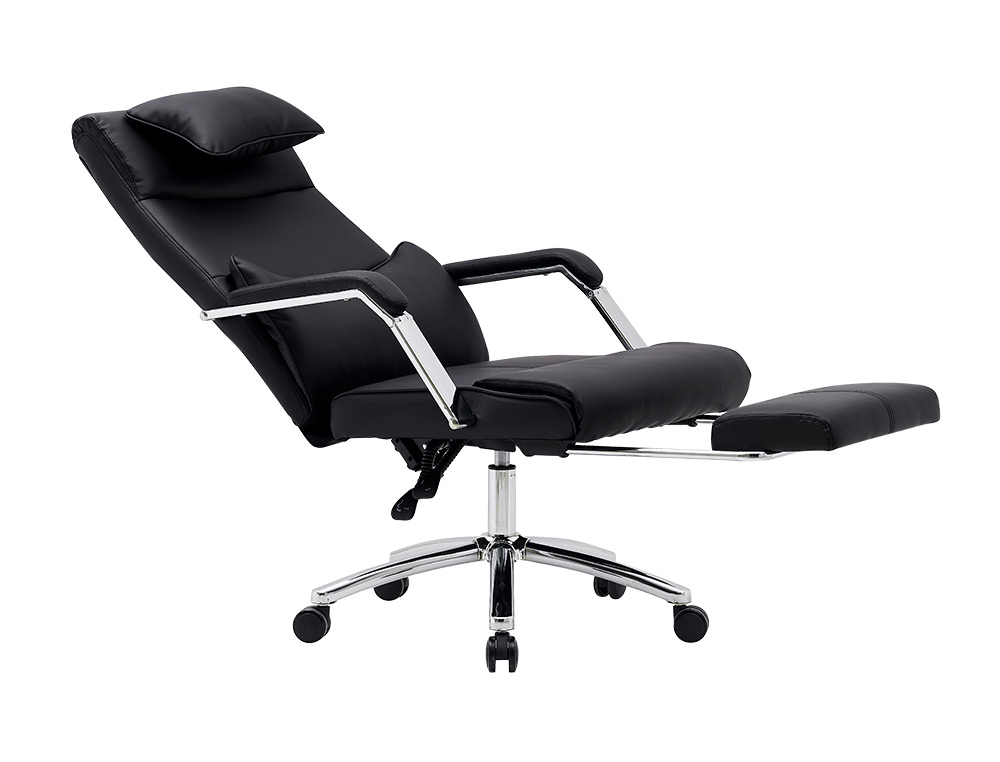 CADEIRA Q-CONNECT DIRECAO RAVENNA IMITACAO DE PELE BASE METALICA ALT MAX 1300 LARG 670 PROF 730 MM RODAS PREMIUM COR PRE