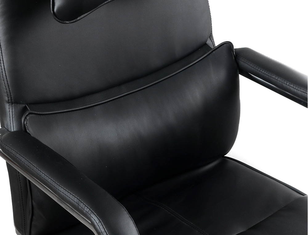 CADEIRA Q-CONNECT DIRECAO RAVENNA IMITACAO DE PELE BASE METALICA ALT MAX 1300 LARG 670 PROF 730 MM RODAS PREMIUM COR PRE