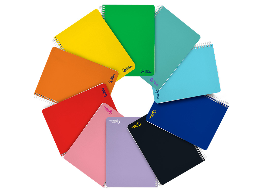 CADERNO ESPIRAL LIDERPAPEL SMART DIN A4 CAPA SUAVE 80 F 75 GR PAUTADO COM MARGEM CORES SORTIDAS