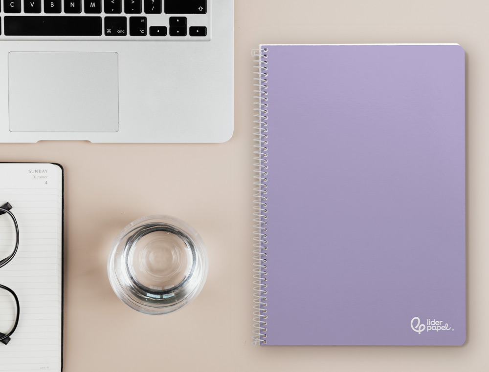 CADERNO ESPIRAL LIDERPAPEL SMART DIN A4 CAPA SUAVE 80 F 75 GR PAUTADO COM MARGEM CORES SORTIDAS