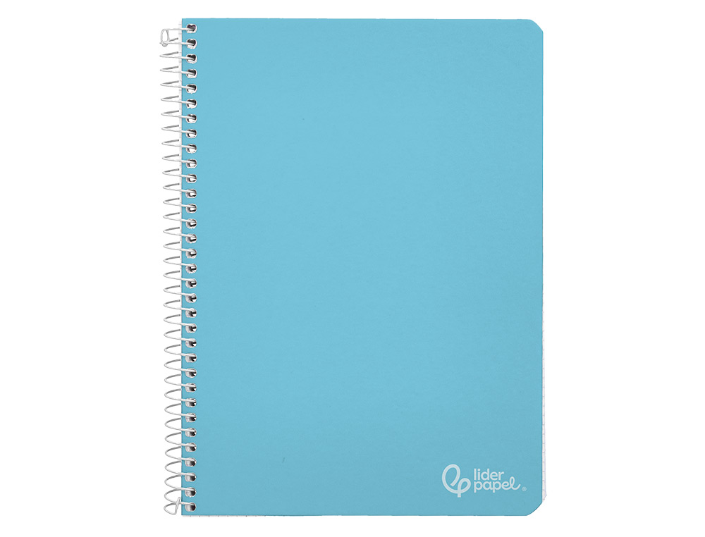 CADERNO ESPIRAL LIDERPAPEL WITTY DIN A4 CAPA DURA 80F 90GR QUADRICULA 5MM COM MARGEM CORES SORTIDAS