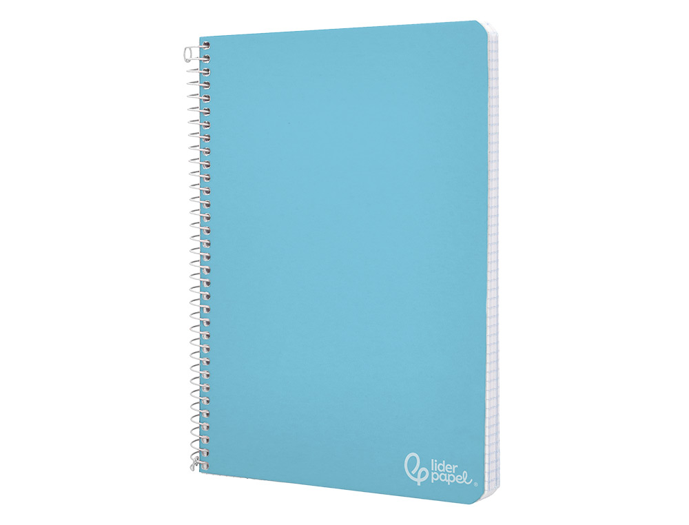 CADERNO ESPIRAL LIDERPAPEL WITTY DIN A4 CAPA DURA 80F 90GR QUADRICULA 5MM COM MARGEM CORES SORTIDAS