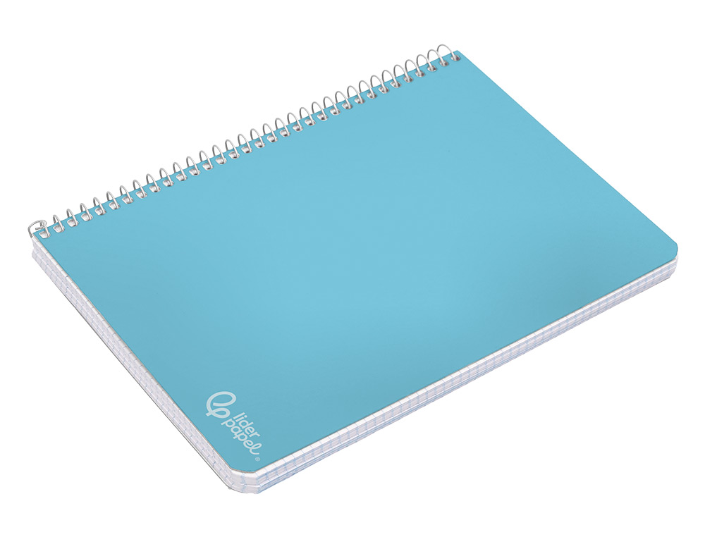 CADERNO ESPIRAL LIDERPAPEL WITTY DIN A4 CAPA DURA 80F 90GR QUADRICULA 5MM COM MARGEM CORES SORTIDAS
